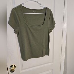 Old Navy Women's Short Sleeve Khaki Top